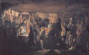 Vassily Maximov Arrival of a Sorcere at a Peasant Wedding china oil painting reproduction